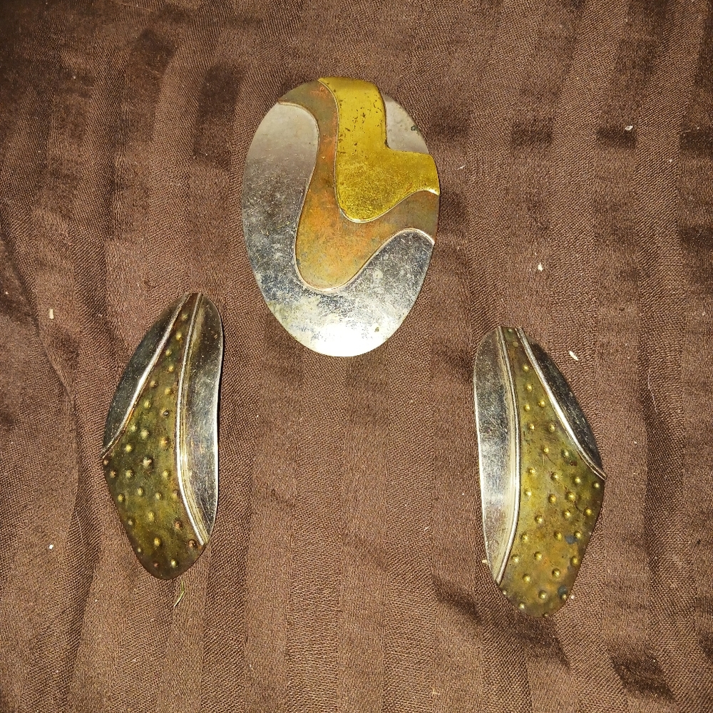 Brooch and Earrings